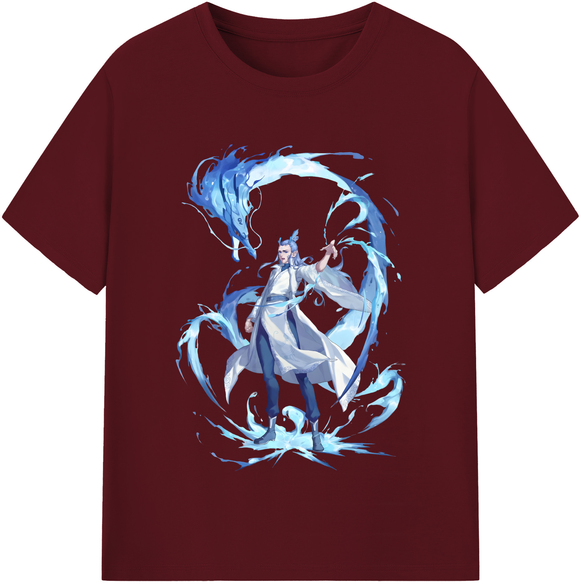 （画像用） Ne Zha 2 ナタ 魔童の大暴れ 綿100％半袖Tシャツ（フロントプリント）